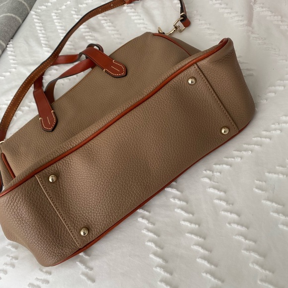 Dooney & Bourke Taupe and Brown Satchel